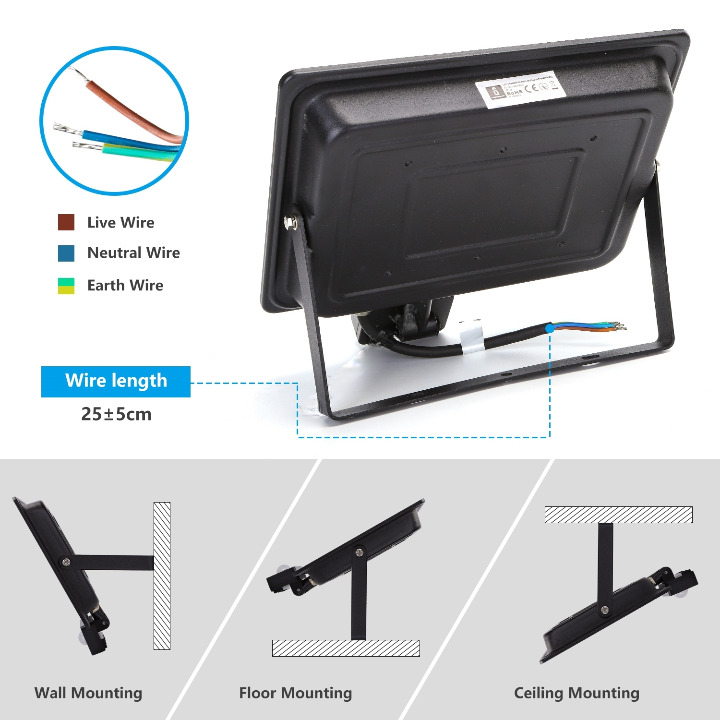 Προβολέας SMD LED 50W με Ανιχνευτή Κίνησης - 4000K 4500lm - Aigostar Προβολέας SMD LED 50W με Ανιχνευτή Κίνησης - 4000K 4500lm - Aigostar