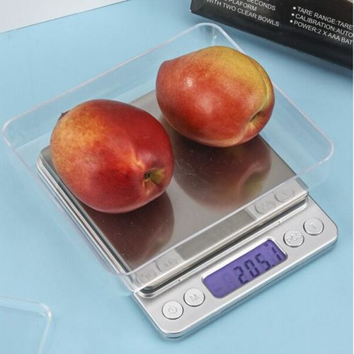 Ψηφιακή Ανοξείδωτή Ζυγαριά Ακριβείας Κουζίνας Έως 0.5kg με Ακρίβεια 0.01g Μπλε Φωτισμό Ασημί Ψηφιακή Ανοξείδωτή Ζυγαριά Ακριβείας Κουζίνας Έως 0.5kg με Ακρίβεια 0.01g Μπλε Φωτισμό Ασημί