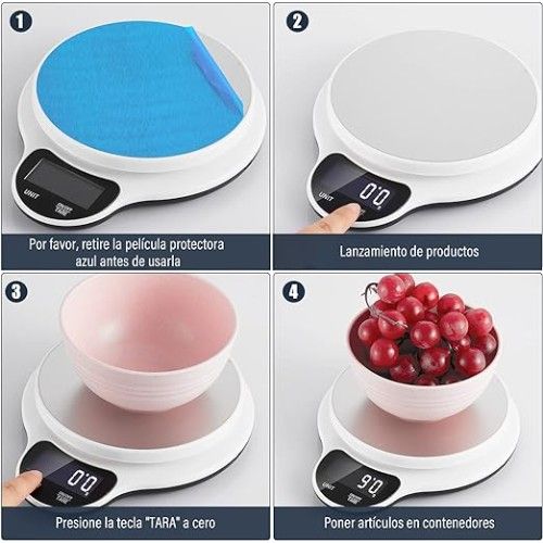 Ψηφιακή Ανοξείδωτή Ζυγαριά Ακριβείας Κουζίνας Έως 5kg με Ακρίβεια 0.5g Λευκή Andowl Ψηφιακή Ανοξείδωτή Ζυγαριά Ακριβείας Κουζίνας Έως 5kg με Ακρίβεια 0.5g Λευκή Andowl