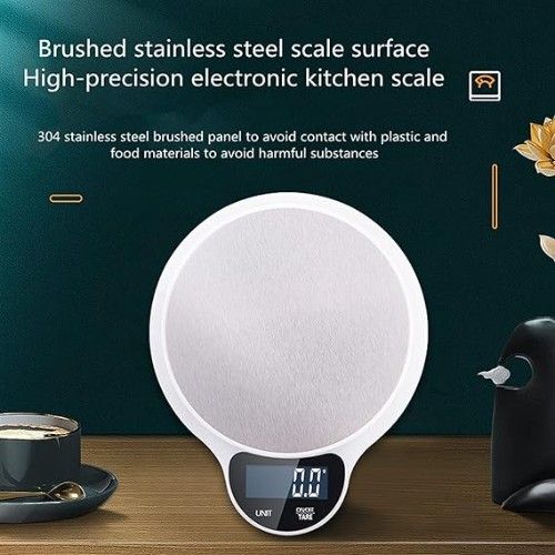 Ψηφιακή Ανοξείδωτή Ζυγαριά Ακριβείας Κουζίνας Έως 5kg με Ακρίβεια 0.5g Λευκή Andowl Ψηφιακή Ανοξείδωτή Ζυγαριά Ακριβείας Κουζίνας Έως 5kg με Ακρίβεια 0.5g Λευκή Andowl