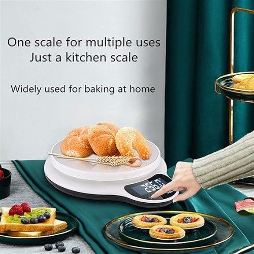 Ψηφιακή Ανοξείδωτή Ζυγαριά Ακριβείας Κουζίνας Έως 5kg με Ακρίβεια 0.5g Λευκή Andowl Ψηφιακή Ανοξείδωτή Ζυγαριά Ακριβείας Κουζίνας Έως 5kg με Ακρίβεια 0.5g Λευκή Andowl