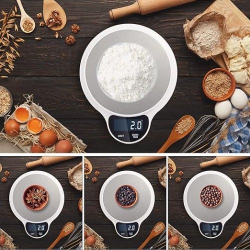 Ψηφιακή Ανοξείδωτή Ζυγαριά Ακριβείας Κουζίνας Έως 5kg με Ακρίβεια 0.5g Λευκή Andowl Ψηφιακή Ανοξείδωτή Ζυγαριά Ακριβείας Κουζίνας Έως 5kg με Ακρίβεια 0.5g Λευκή Andowl