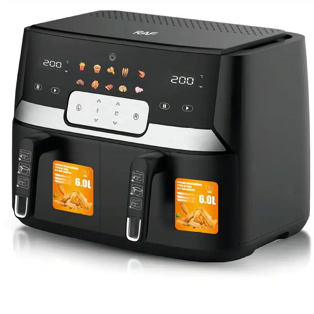 Ψηφιακή Φριτέζα Αέρος RAF 2800W με 2 Αποσπώμενα Καλάθια Ψηφιακή Φριτέζα Αέρος RAF 2800W με 2 Αποσπώμενα Καλάθια