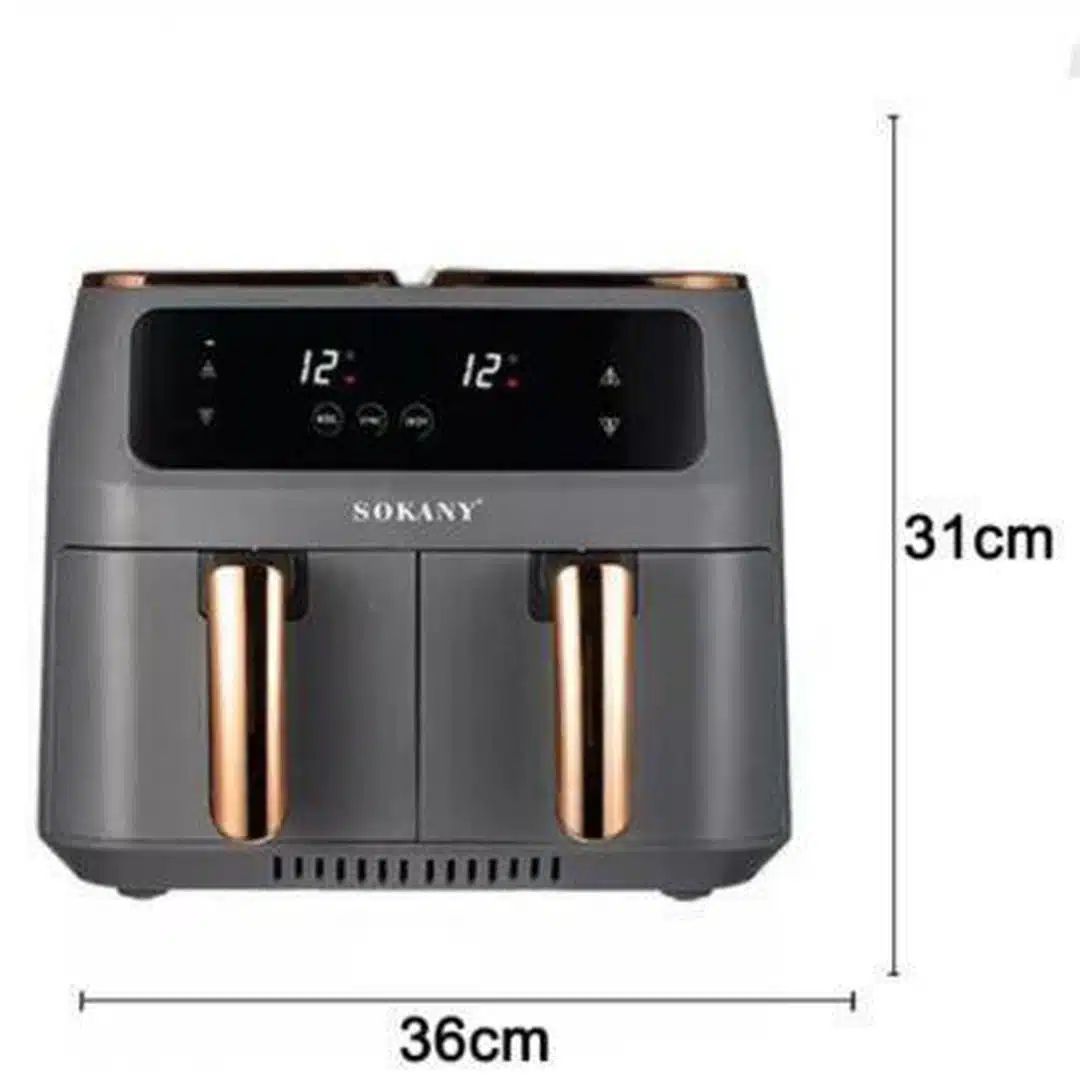 Ψηφιακή Φριτέζα Αέρος Sokany Air Fryer 8lt RAF 1500W με 2 Αποσπώμενα Καλάθια Ψηφιακή Φριτέζα Αέρος Sokany Air Fryer 8lt RAF 1500W με 2 Αποσπώμενα Καλάθια