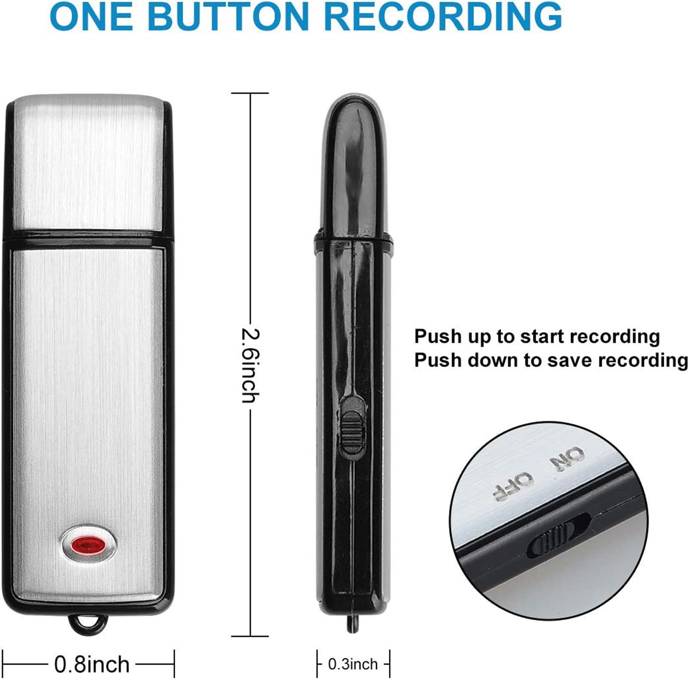 Ψηφιακή Συσκευή Υπαγόρευσης με Ενεργοποίηση Φωνής - USB Flash Voice Recorder 16GB Ψηφιακή Συσκευή Υπαγόρευσης με Ενεργοποίηση Φωνής - USB Flash Voice Recorder 16GB