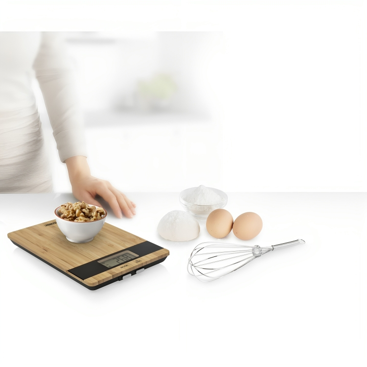 Ψηφιακή Ζυγαριά Κουζίνας - Μπαμπού με Γυαλί - Έως 5kg & Με Υποδιαίρεση 1g Ψηφιακή Ζυγαριά Κουζίνας - Μπαμπού με Γυαλί - Έως 5kg & Με Υποδιαίρεση 1g
