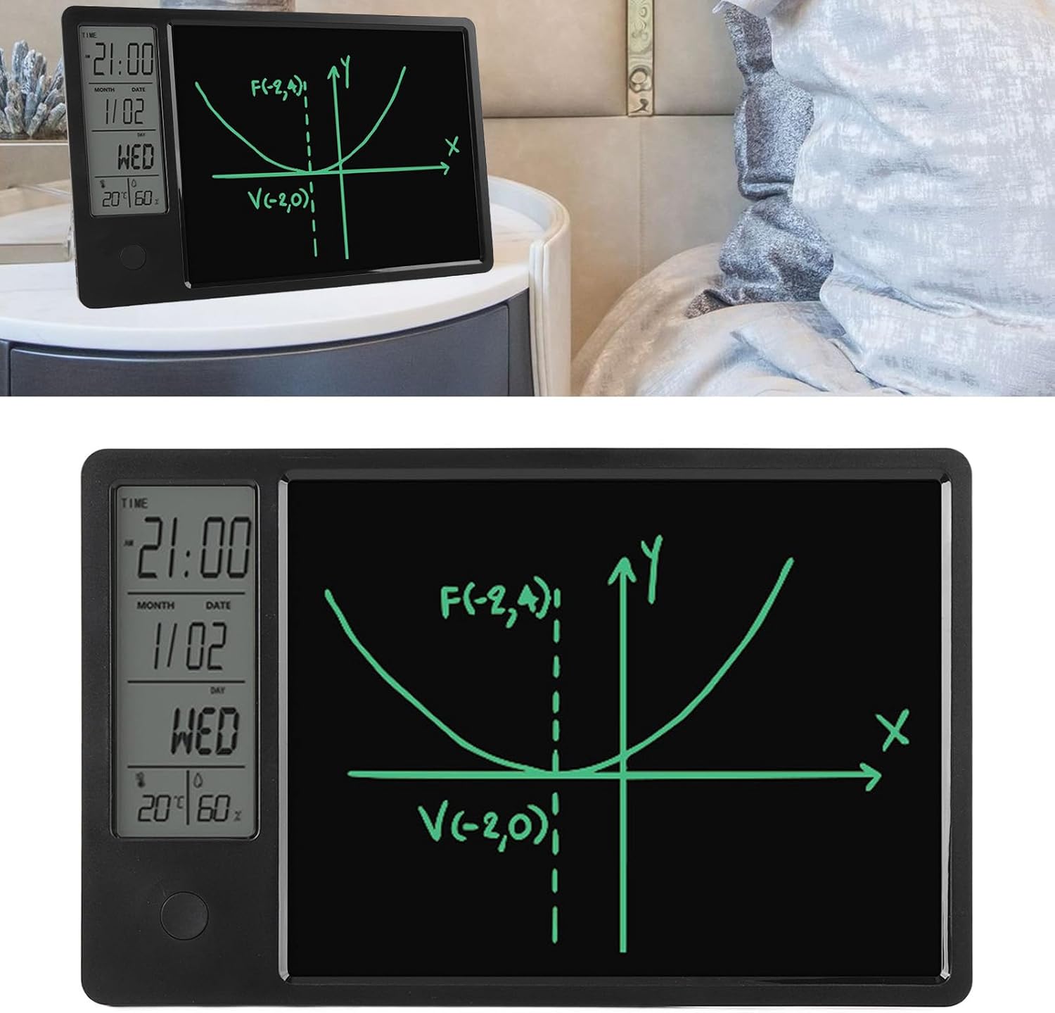 Ψηφιακό Ημερολόγιο Γραφείου με LCD Πίνακα Γραφής Ψηφιακό Ημερολόγιο Γραφείου με LCD Πίνακα Γραφής