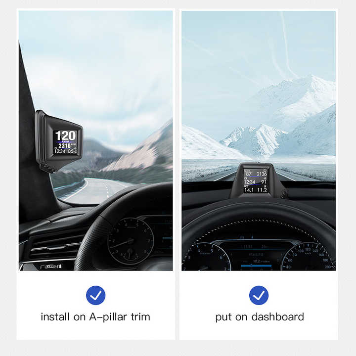 Ψηφιακό OBD2 HUD Αυτοκινήτου με GPS, Ρολόι, Πυξίδα, Μπαρόμετρο & Πολλαπλές Ενδείξεις Ψηφιακό OBD2 HUD Αυτοκινήτου με GPS, Ρολόι, Πυξίδα, Μπαρόμετρο & Πολλαπλές Ενδείξεις