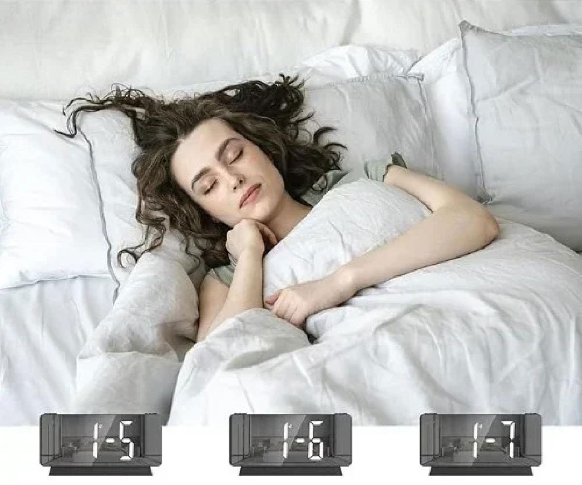 Ψηφιακό Ρολόι-Καθρέφτης με Προτζέκτορα, Οθόνη LED και Εμφάνιση Ώρας και Θερμοκρασίας Ψηφιακό Ρολόι-Καθρέφτης με Προτζέκτορα, Οθόνη LED και Εμφάνιση Ώρας και Θερμοκρασίας