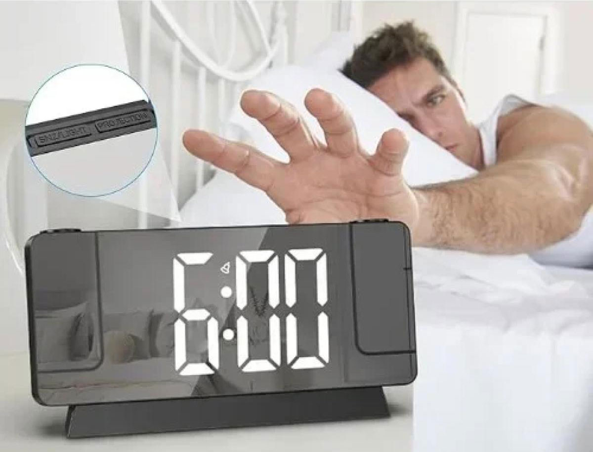 Ψηφιακό Ρολόι-Καθρέφτης με Προτζέκτορα, Οθόνη LED και Εμφάνιση Ώρας και Θερμοκρασίας Ψηφιακό Ρολόι-Καθρέφτης με Προτζέκτορα, Οθόνη LED και Εμφάνιση Ώρας και Θερμοκρασίας