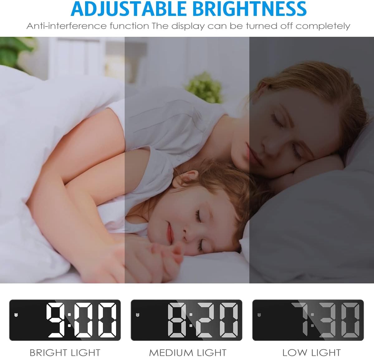 Ψηφιακό Ρολόι Ξυπνητήρι LED με Θερμόμετρο, Ρυθμιζόμενη Φωτεινότητα & Gesture Control Ψηφιακό Ρολόι Ξυπνητήρι LED με Θερμόμετρο, Ρυθμιζόμενη Φωτεινότητα & Gesture Control