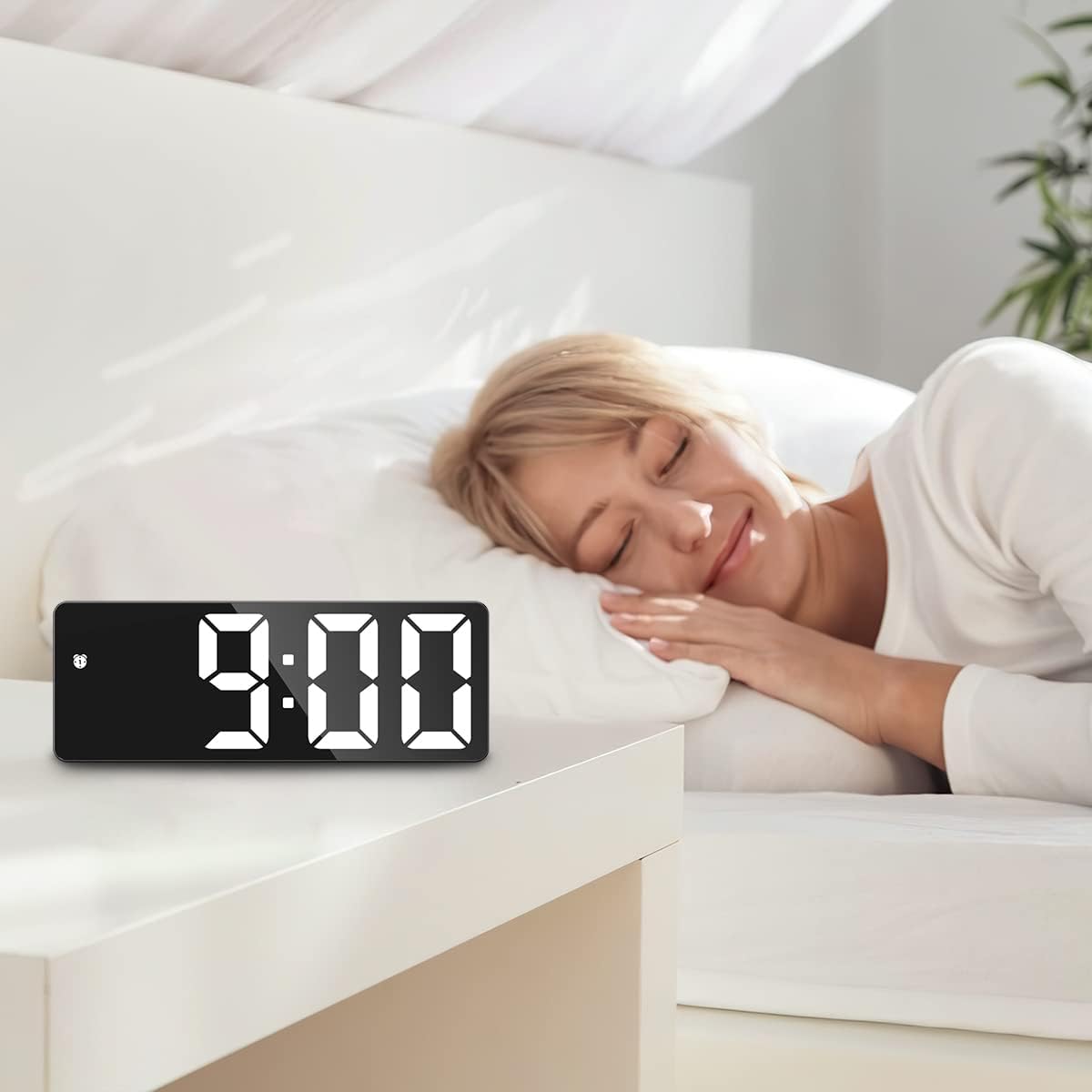 Ψηφιακό Ρολόι Ξυπνητήρι LED με Θερμόμετρο, Ρυθμιζόμενη Φωτεινότητα & Gesture Control Ψηφιακό Ρολόι Ξυπνητήρι LED με Θερμόμετρο, Ρυθμιζόμενη Φωτεινότητα & Gesture Control