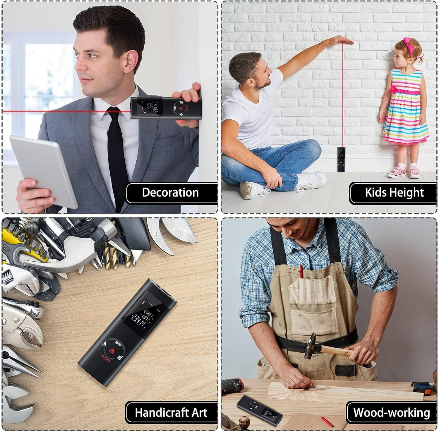 Ψηφιακός Μετρητής Απόστασης με Laser 40m Επαναφορτιζόμενο με USB Ψηφιακός Μετρητής Απόστασης με Laser 40m Επαναφορτιζόμενο με USB