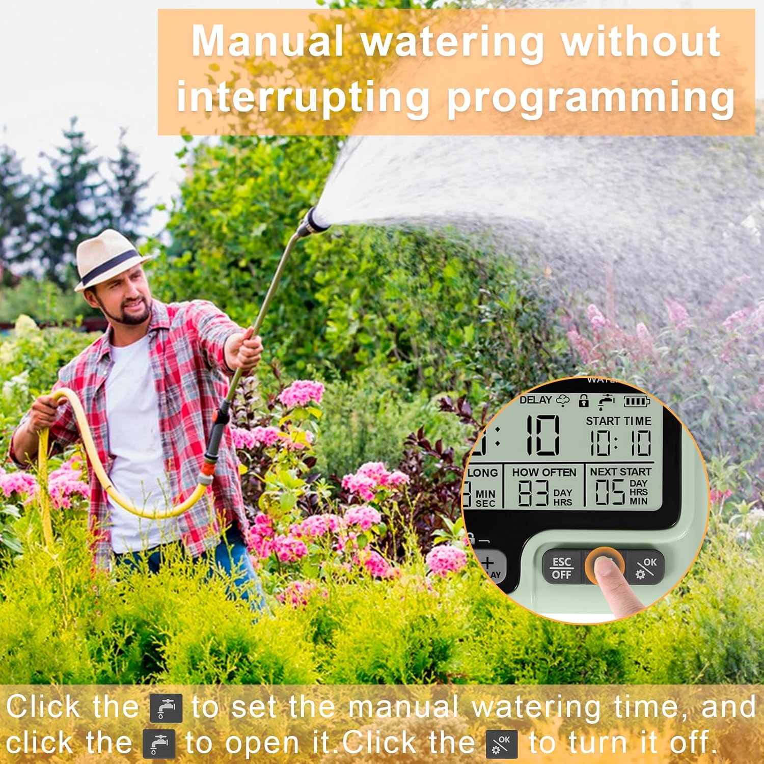 Ψηφιακός Προγραμματιστής Ποτίσματος με Μπαταρία Μονής Εξόδου Ψηφιακός Προγραμματιστής Ποτίσματος με Μπαταρία Μονής Εξόδου