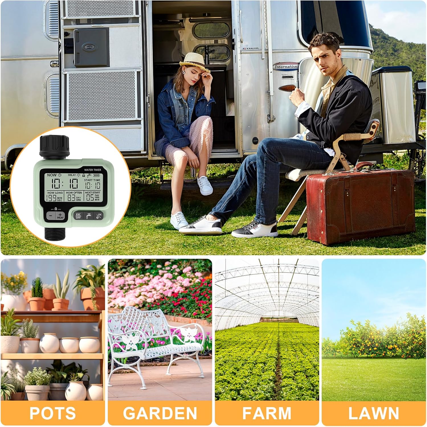 Ψηφιακός Προγραμματιστής Ποτίσματος με Μπαταρία Μονής Εξόδου Ψηφιακός Προγραμματιστής Ποτίσματος με Μπαταρία Μονής Εξόδου