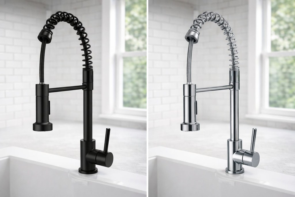 Ψηλή Αναμεικτική Μπαταρία Κουζίνας με Εύκαμπτο Σπιράλ 47cm – Ανοξείδωτο Ατσάλι 201, Περιστροφή 360° σε 2 Χρώματα Ψηλή Αναμεικτική Μπαταρία Κουζίνας με Εύκαμπτο Σπιράλ 47cm – Ανοξείδωτο Ατσάλι 201, Περιστροφή 360° σε 2 Χρώματα