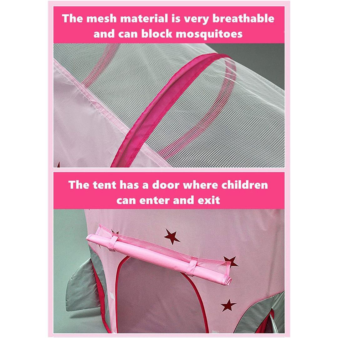 Πτυσσόμενη Φορητή Παιδική Σκηνή - Κάστρο με Τούνελ σε Ροζ Χρώμα Πτυσσόμενη Φορητή Παιδική Σκηνή - Κάστρο με Τούνελ σε Ροζ Χρώμα