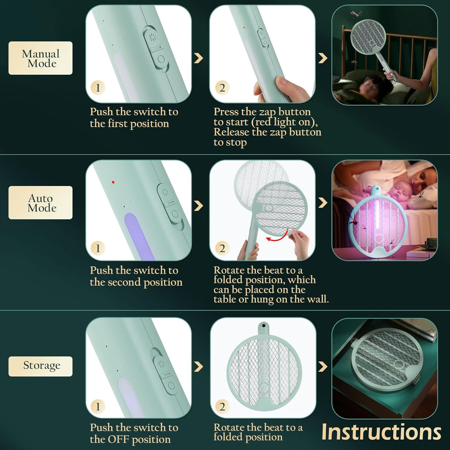 Πτυσσόμενη Ηλεκτρική Ρακέτα Κουνουπιών με UV Λάμπα & USB Φόρτιση – Για Εσωτερικούς & Εξωτερικούς Χώρους - Arrango Πτυσσόμενη Ηλεκτρική Ρακέτα Κουνουπιών με UV Λάμπα & USB Φόρτιση – Για Εσωτερικούς & Εξωτερικούς Χώρους - Arrango