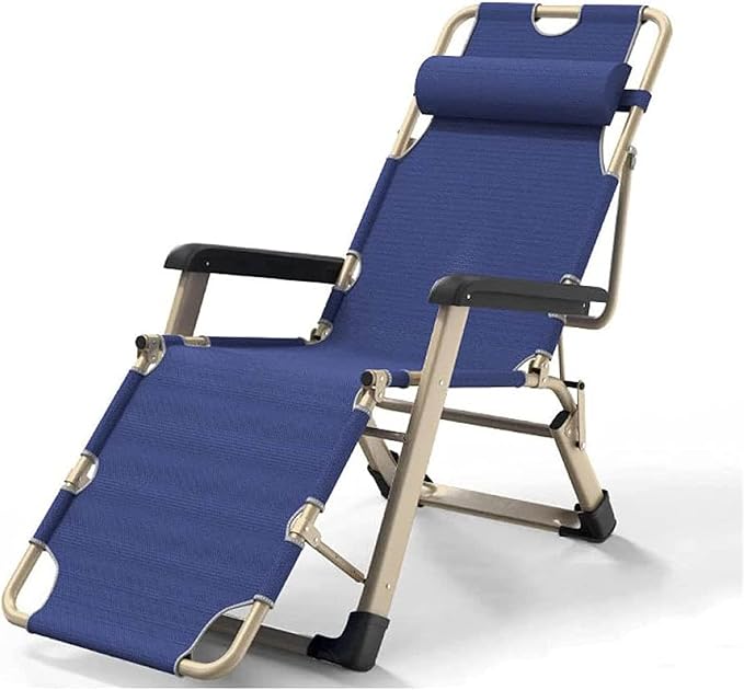 Πτυσσόμενη Καρέκλα - Ξαπλώστρα Μεταλλική με Υφασμάτινο Προσκέφαλο και Μπράτσα Μπλε Πτυσσόμενη Καρέκλα - Ξαπλώστρα Μεταλλική με Υφασμάτινο Προσκέφαλο και Μπράτσα Μπλε