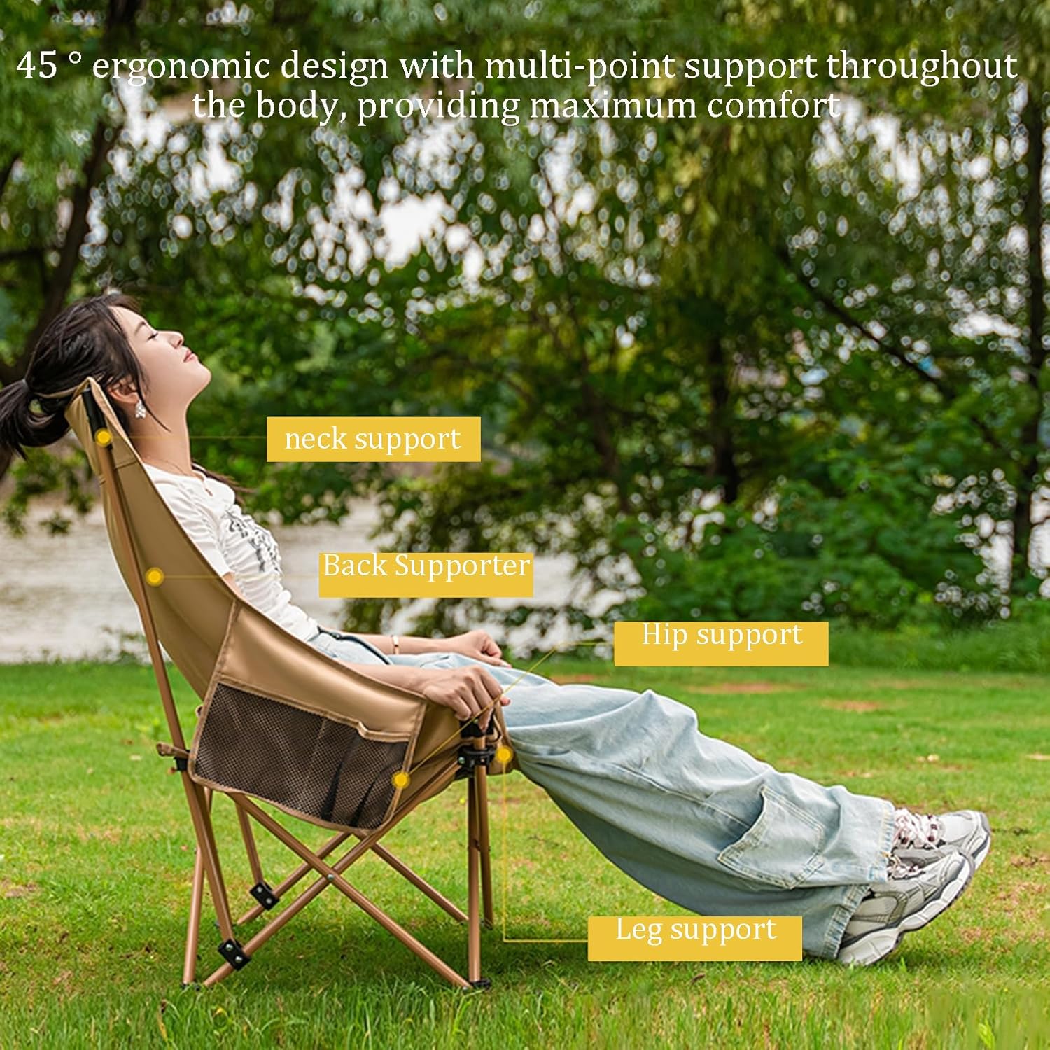 Πτυσσόμενη Καρέκλα με Πλαϊνή Θήκη & Τσάντα Μεταφοράς - 90x62x42cm Πτυσσόμενη Καρέκλα με Πλαϊνή Θήκη & Τσάντα Μεταφοράς - 90x62x42cm