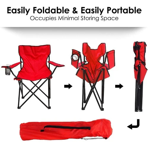 Πτυσσόμενη Καρέκλα Παραλίας - Camping με Ποτηροθήκη και Τσάντα Μεταφοράς – Ιδανική για Παραλία, Ψάρεμα & Εκδρομές 80x50x50cm Πτυσσόμενη Καρέκλα Παραλίας - Camping με Ποτηροθήκη και Τσάντα Μεταφοράς – Ιδανική για Παραλία, Ψάρεμα & Εκδρομές 80x50x50cm