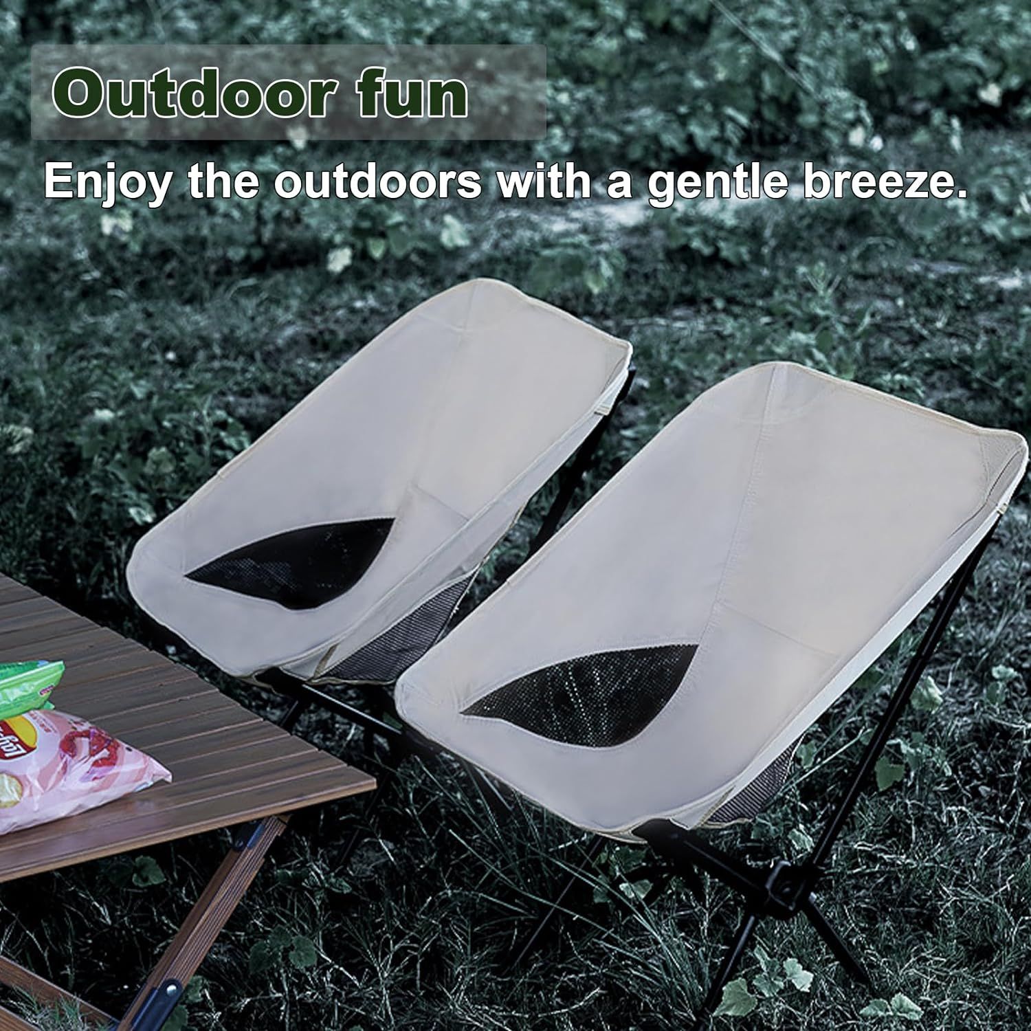 Πτυσσόμενη Καρέκλα Παραλίας Camping Υφασμάτινη 60x52x65cm Λευκό/Μπεζ Πτυσσόμενη Καρέκλα Παραλίας Camping Υφασμάτινη 60x52x65cm Λευκό/Μπεζ