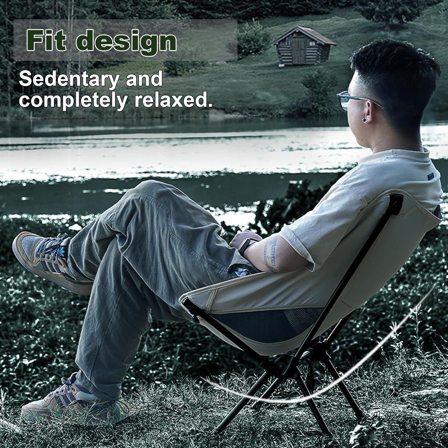 Πτυσσόμενη Καρέκλα Παραλίας Camping Υφασμάτινη 60x52x65cm Λευκό/Μπεζ Πτυσσόμενη Καρέκλα Παραλίας Camping Υφασμάτινη 60x52x65cm Λευκό/Μπεζ