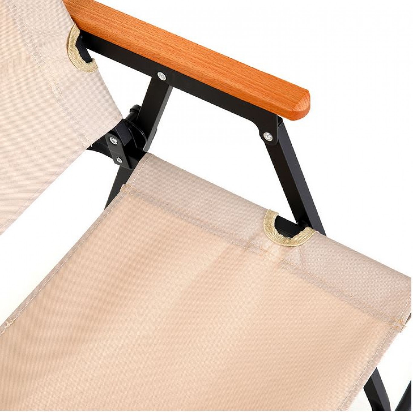 Πτυσσόμενη Καρέκλα Παραλίας με Μπέζ Υφασμα 41x53x79cm Πτυσσόμενη Καρέκλα Παραλίας με Μπέζ Υφασμα 41x53x79cm