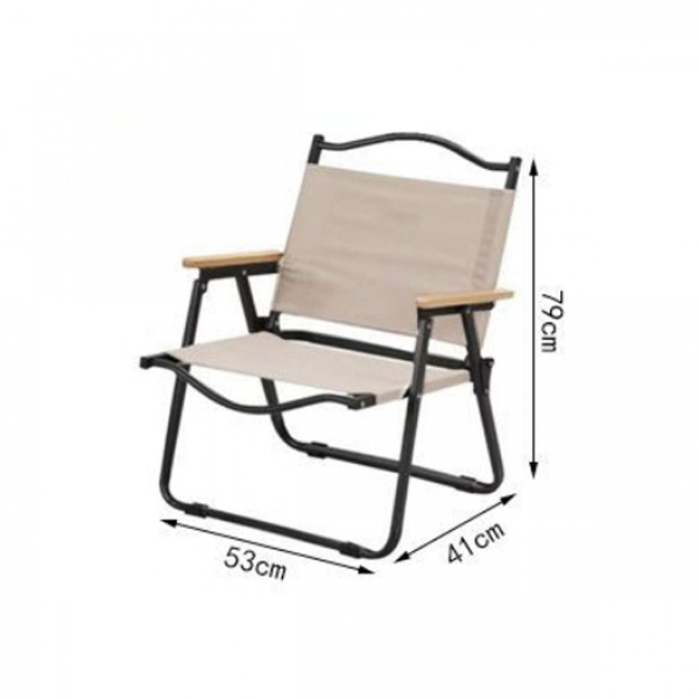Πτυσσόμενη Καρέκλα Παραλίας με Μπέζ Υφασμα 41x53x79cm Πτυσσόμενη Καρέκλα Παραλίας με Μπέζ Υφασμα 41x53x79cm