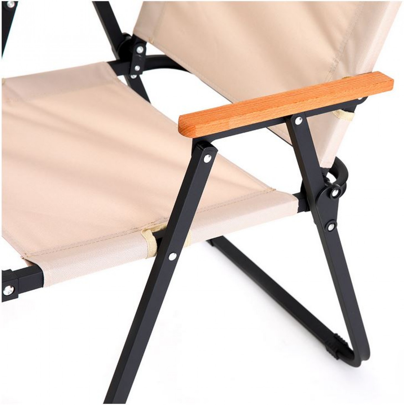 Πτυσσόμενη Καρέκλα Παραλίας με Μπέζ Υφασμα 41x53x79cm Πτυσσόμενη Καρέκλα Παραλίας με Μπέζ Υφασμα 41x53x79cm