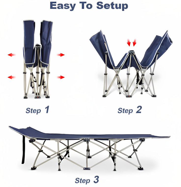 Πτυσσόμενη Ξαπλώστρα - Κρεβάτι Παραλίας με Ατσάλινο Σκελετό - 190 x 68 x 52 εκ. Πτυσσόμενη Ξαπλώστρα - Κρεβάτι Παραλίας με Ατσάλινο Σκελετό - 190 x 68 x 52 εκ.