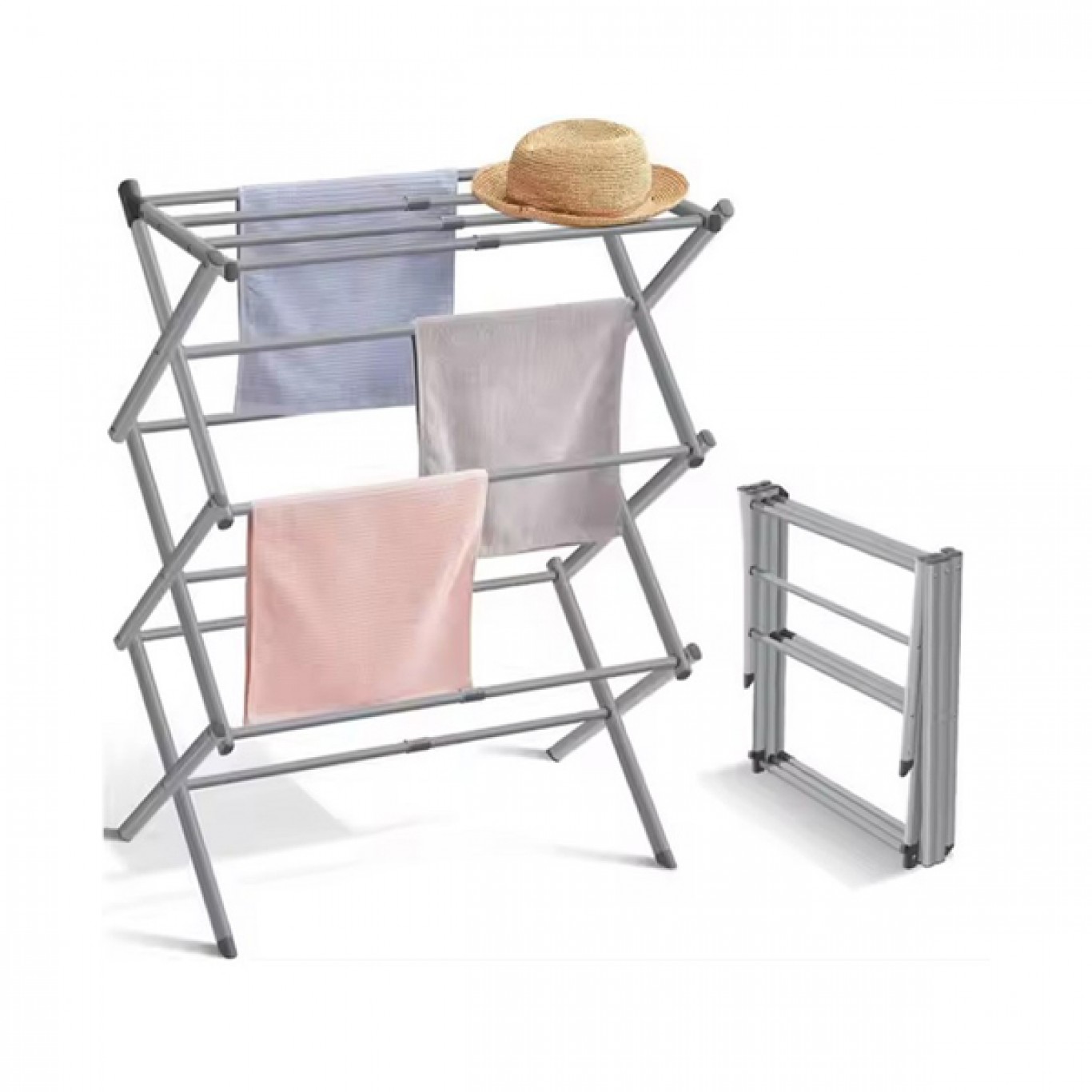 Πτυσσόμενη Μεταλλική Απλώστρα Δαπέδου 106x73x38cm Πτυσσόμενη Μεταλλική Απλώστρα Δαπέδου 106x73x38cm