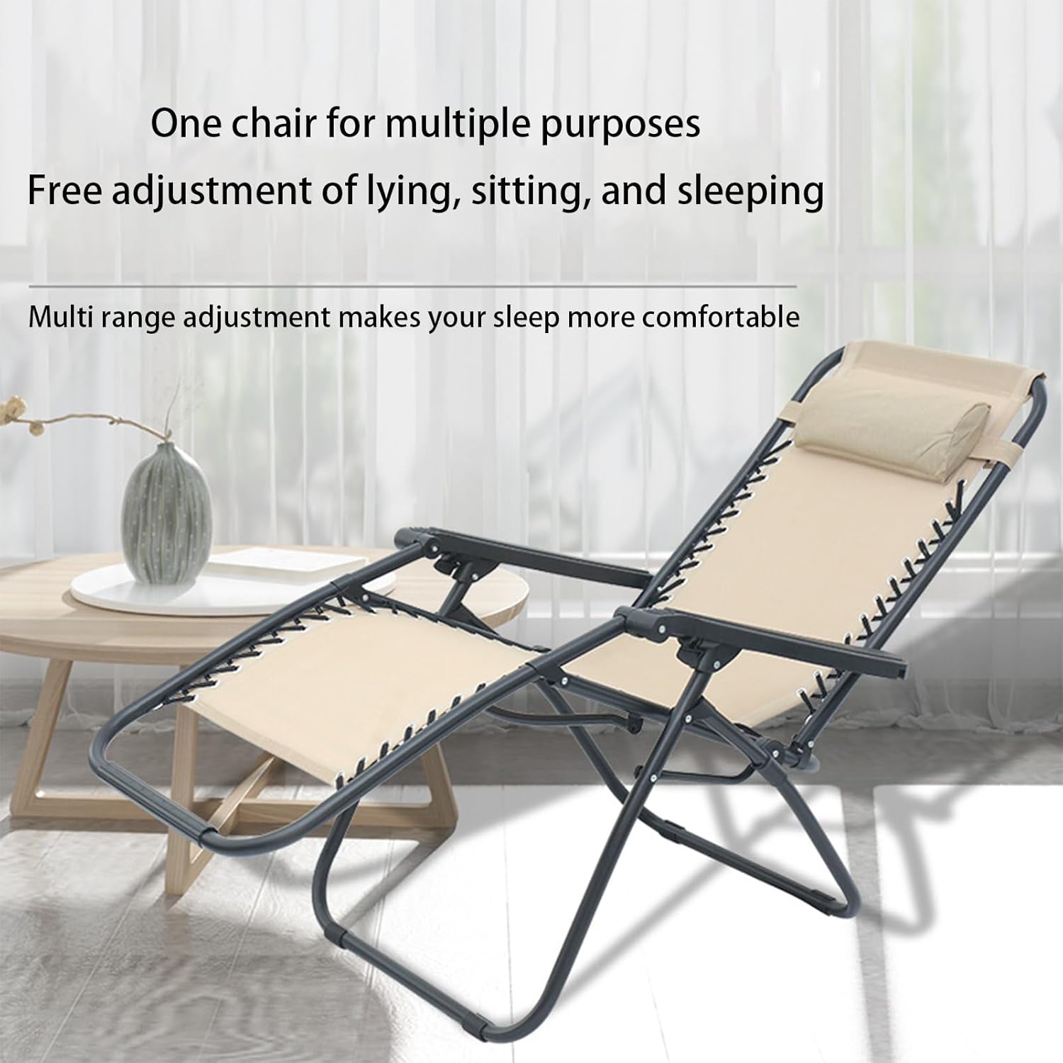 Πτυσσόμενη Μεταλλική Καρέκλα - Ξαπλώστρα με Αποσώμενο Μαξιλάρι Πτυσσόμενη Μεταλλική Καρέκλα - Ξαπλώστρα με Αποσώμενο Μαξιλάρι