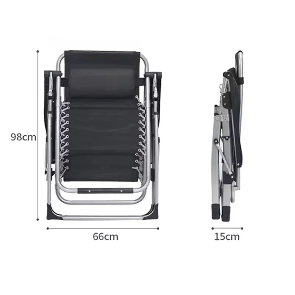 Πτυσσόμενη Μεταλλική Καρέκλα Μαύρη 67 x 110 x 160 cm Πτυσσόμενη Μεταλλική Καρέκλα Μαύρη 67 x 110 x 160 cm
