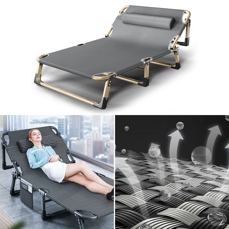 Πτυσσόμενη Μεταλλική Ξαπλώστρα - Κρεβάτι με Μαξιλάρι, Ενισχυμένο Ύφασμα και Ρυθμιζόμενη Πλάτη έως 120kg Πτυσσόμενη Μεταλλική Ξαπλώστρα - Κρεβάτι με Μαξιλάρι, Ενισχυμένο Ύφασμα και Ρυθμιζόμενη Πλάτη έως 120kg