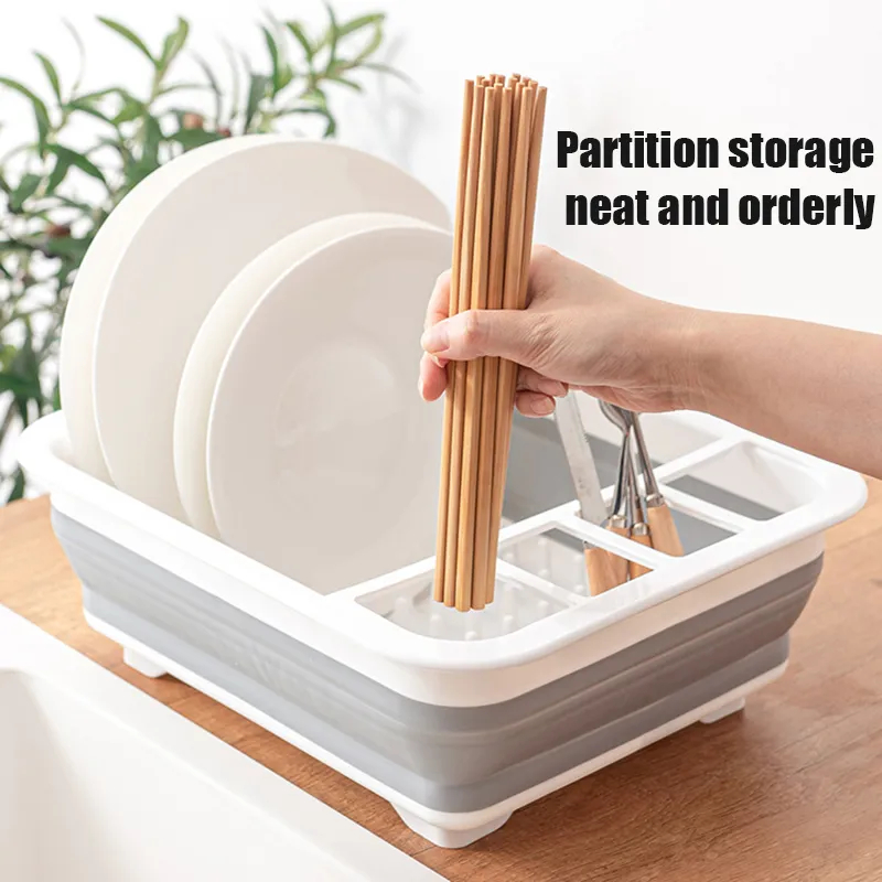 Πτυσσόμενη Πιατοθήκη - Στεγνωτήριο Στραγγιστήρι Πιάτων Κουζίνας - Πλαστική με Σιλικόνη Πτυσσόμενη Πιατοθήκη - Στεγνωτήριο Στραγγιστήρι Πιάτων Κουζίνας - Πλαστική με Σιλικόνη