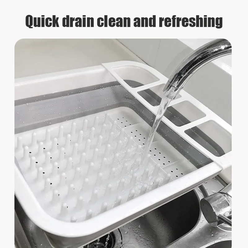 Πτυσσόμενη Πιατοθήκη - Στεγνωτήριο Στραγγιστήρι Πιάτων Κουζίνας - Πλαστική με Σιλικόνη Πτυσσόμενη Πιατοθήκη - Στεγνωτήριο Στραγγιστήρι Πιάτων Κουζίνας - Πλαστική με Σιλικόνη