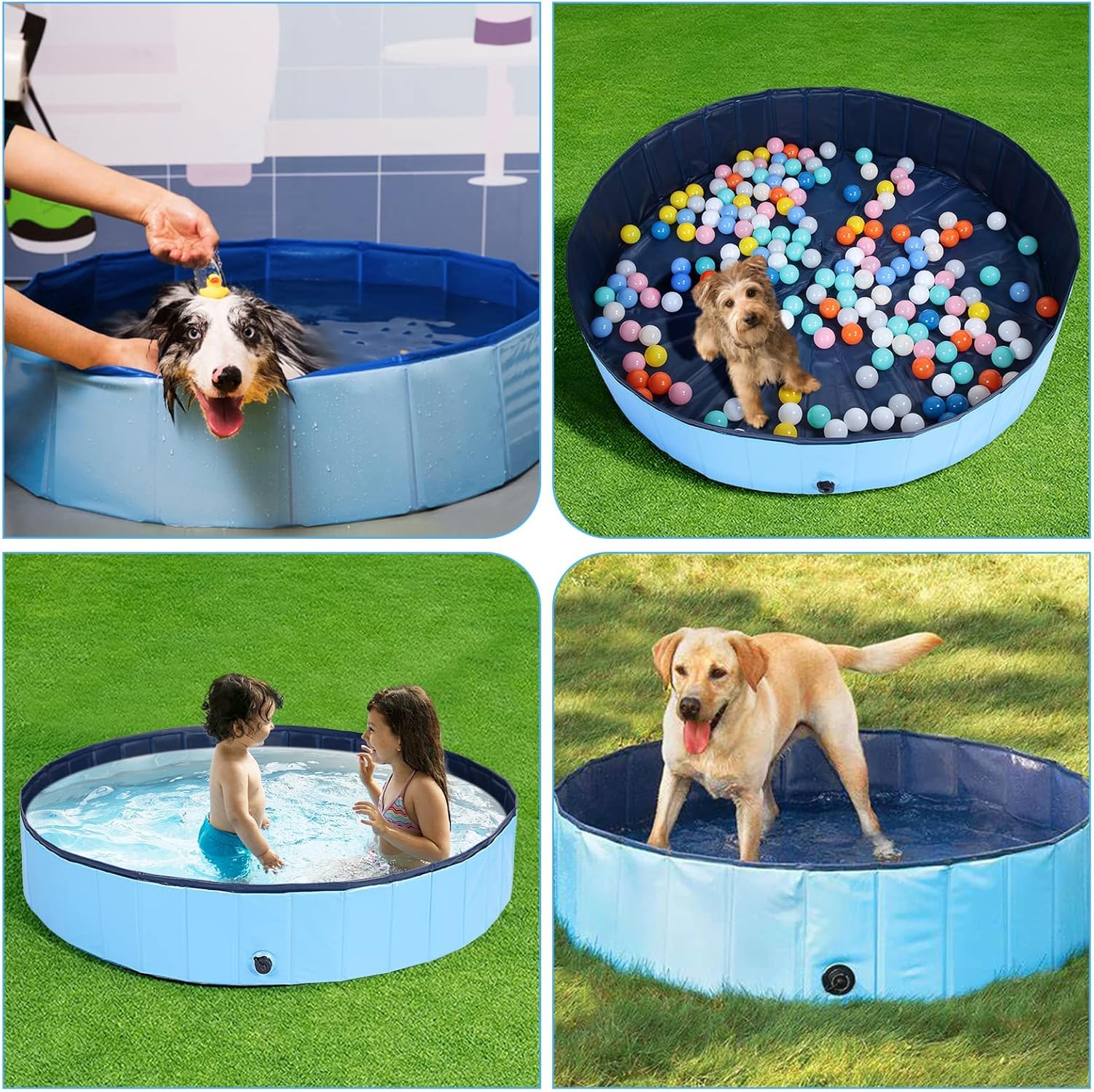 Πτυσσόμενη Πισίνα για Σκύλους με Αντιολισθητική Βάση - 120x30cm Πτυσσόμενη Πισίνα για Σκύλους με Αντιολισθητική Βάση - 120x30cm