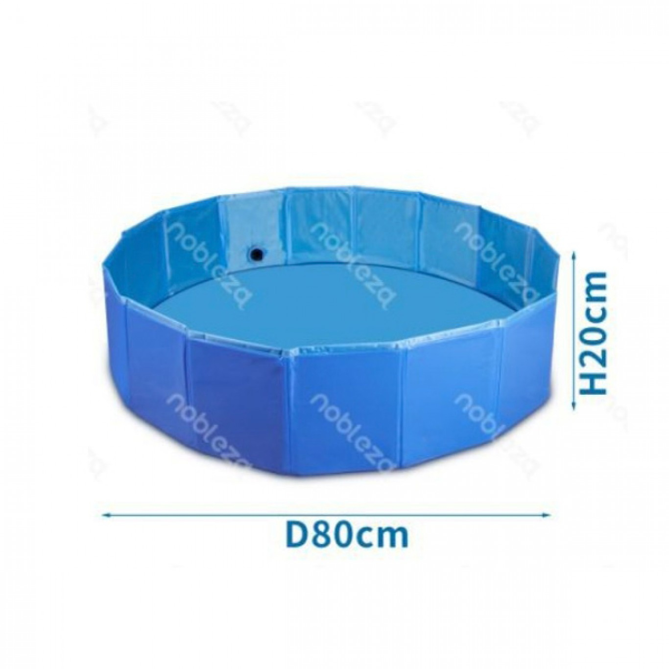 Πτυσσόμενη Πισίνα για Σκύλους Μπλε 20x80cm Πτυσσόμενη Πισίνα για Σκύλους Μπλε 20x80cm