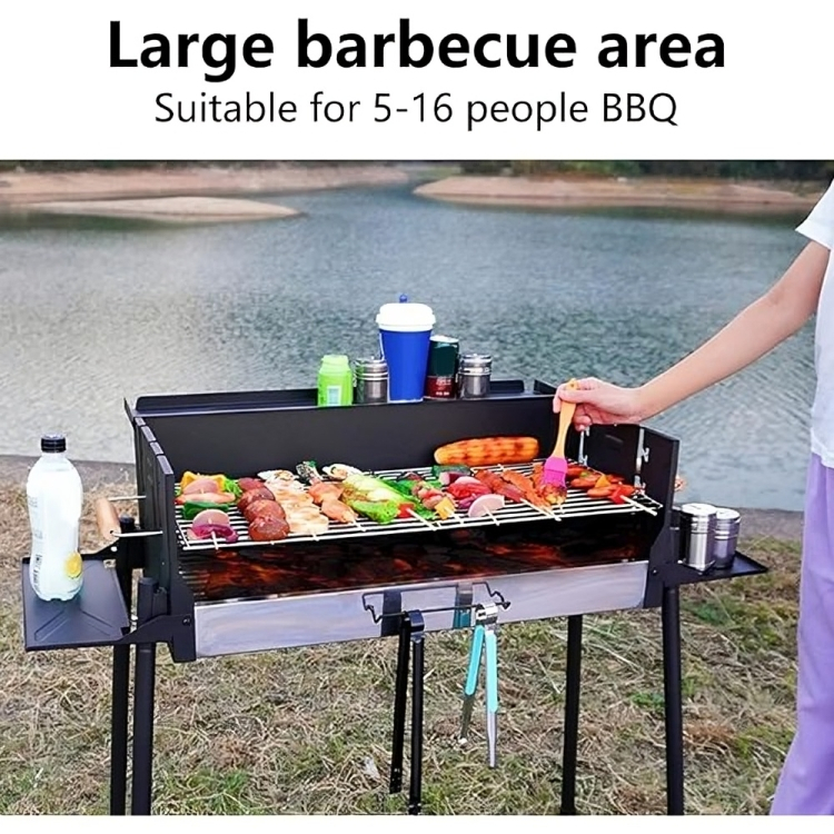Πτυσσόμενη Ψησταριά Μπάρμπεκιου Κάρβουνου - Με Χειροκίνητη Σούβλα & Βοηθητικές Επιφάνειες - 77,5x71x122cm Πτυσσόμενη Ψησταριά Μπάρμπεκιου Κάρβουνου - Με Χειροκίνητη Σούβλα & Βοηθητικές Επιφάνειες - 77,5x71x122cm