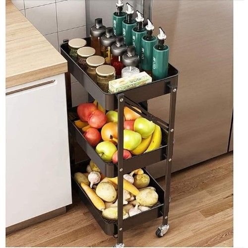 Πτυσσόμενη Τροχήλατη Ραφιέρα - Καρότσι Τριών Επιπέδων με 3 Ράφια και Ροδάκια Τρόλεϊ Οργάνωσης Διακόσμησης 45x30x77 cm Μαύρο Πτυσσόμενη Τροχήλατη Ραφιέρα - Καρότσι Τριών Επιπέδων με 3 Ράφια και Ροδάκια Τρόλεϊ Οργάνωσης Διακόσμησης 45x30x77 cm Μαύρο