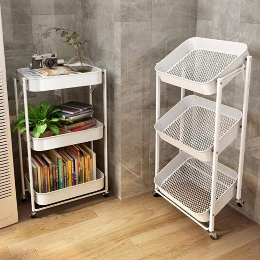 Πτυσσόμενη Τροχήλατη Ραφιέρα Τριών Επιπέδων με Ροδάκια - 45x30x77 cm Πτυσσόμενη Τροχήλατη Ραφιέρα Τριών Επιπέδων με Ροδάκια - 45x30x77 cm