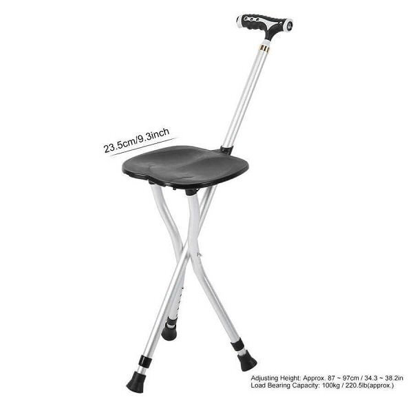 Πτυσσόμενο Φορητό Κάθισμα - Μπαστούνι με Φακό LED Πτυσσόμενο Φορητό Κάθισμα - Μπαστούνι με Φακό LED