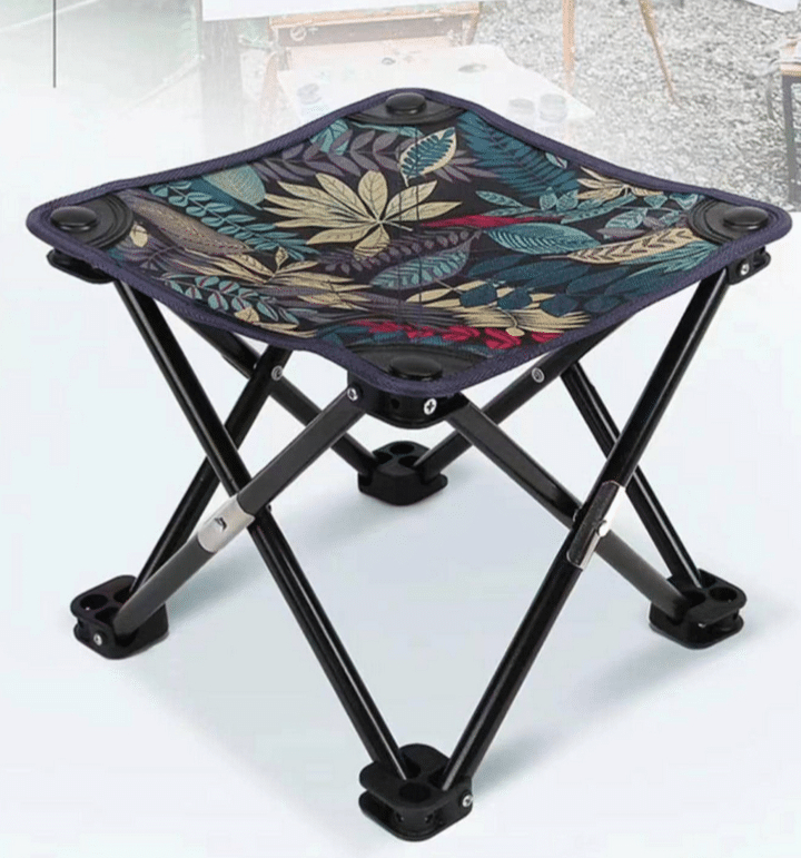 Πτυσσόμενο Φορητό Σκαμπό με Τροπικά Σχέδια 28 x 28 x 24cm Πτυσσόμενο Φορητό Σκαμπό με Τροπικά Σχέδια 28 x 28 x 24cm