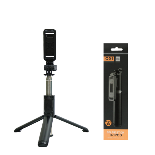 Πτυσσόμενο Selfie Stick Με Τρίποδο & Bluetooth Τηλεχειριστήριο 90cm Πτυσσόμενο Selfie Stick Με Τρίποδο & Bluetooth Τηλεχειριστήριο 90cm