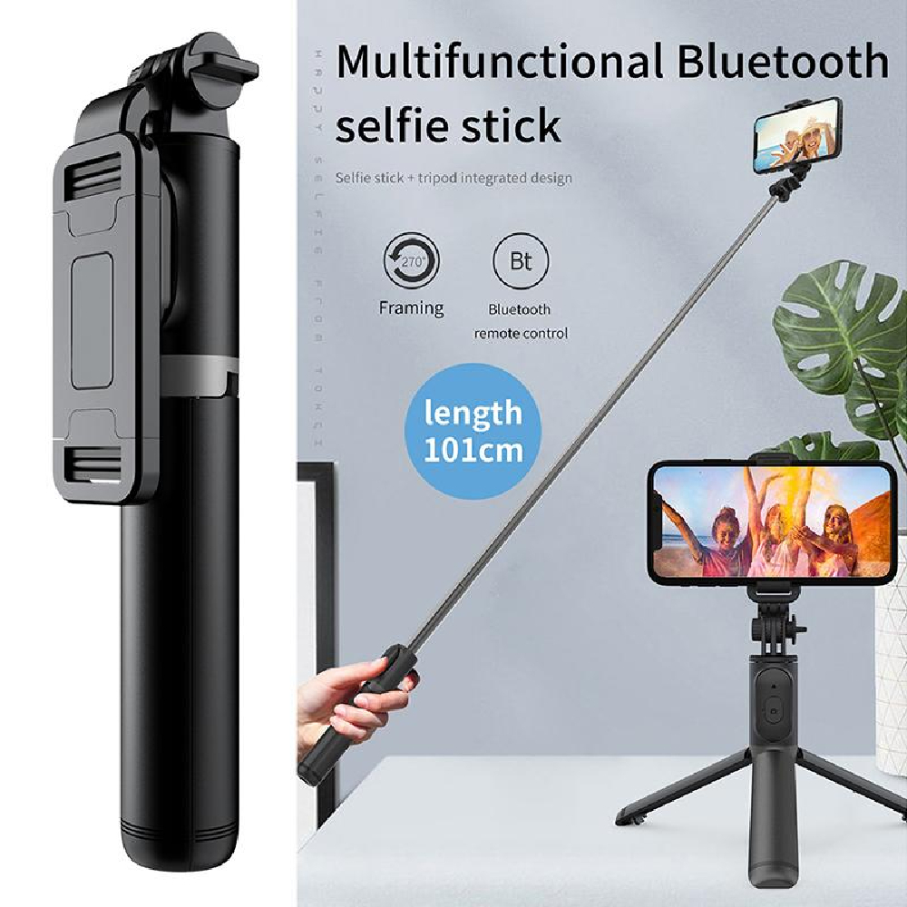 Πτυσσόμενο Selfie Stick Με Τρίποδο & Bluetooth Τηλεχειριστήριο 90cm Πτυσσόμενο Selfie Stick Με Τρίποδο & Bluetooth Τηλεχειριστήριο 90cm