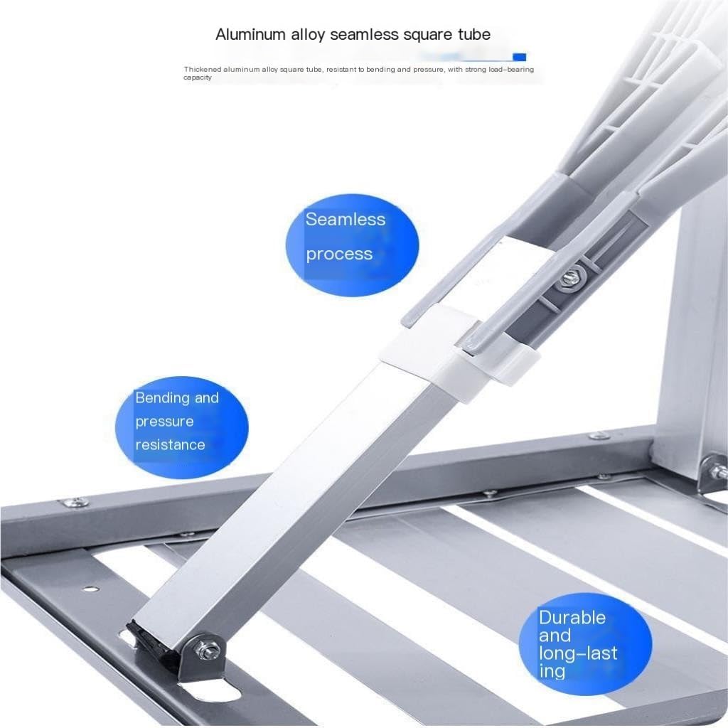 Πτυσσόμενο Τραπέζι Αλουμινίου με Ενσωματωμένα Καθίσματα - 136x85x85cm Πτυσσόμενο Τραπέζι Αλουμινίου με Ενσωματωμένα Καθίσματα - 136x85x85cm