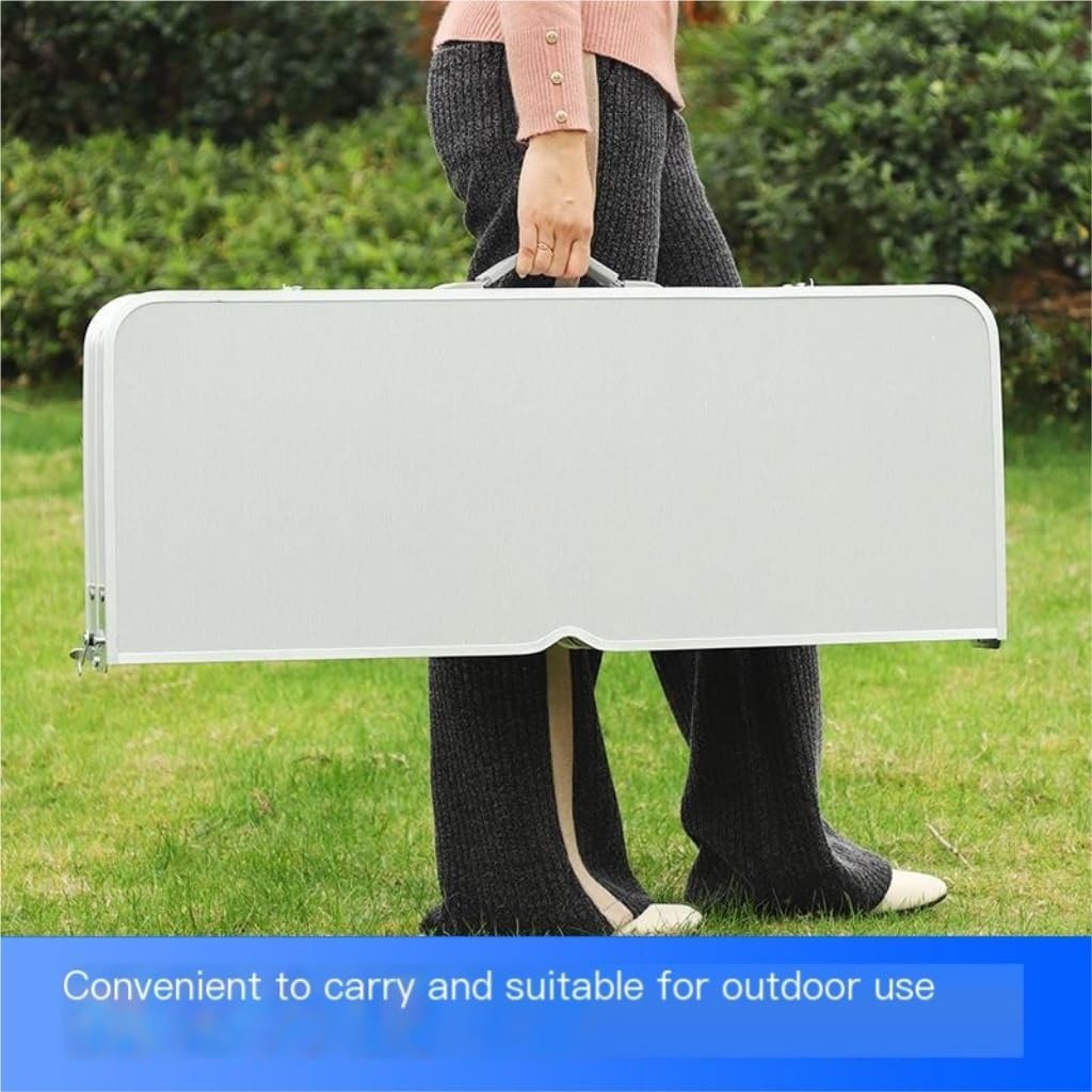 Πτυσσόμενο Τραπέζι Αλουμινίου με Ενσωματωμένα Καθίσματα - 136x85x85cm Πτυσσόμενο Τραπέζι Αλουμινίου με Ενσωματωμένα Καθίσματα - 136x85x85cm