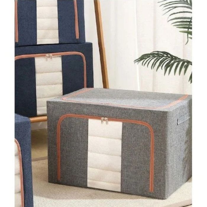 Πτυσσόμενο Υφασμάτινο Κουτί Αποθήκευσης - Οργάνωσης Γενικής Χρήσης με Χερούλι & Φερμουάρ 100L Πτυσσόμενο Υφασμάτινο Κουτί Αποθήκευσης - Οργάνωσης Γενικής Χρήσης με Χερούλι & Φερμουάρ 100L