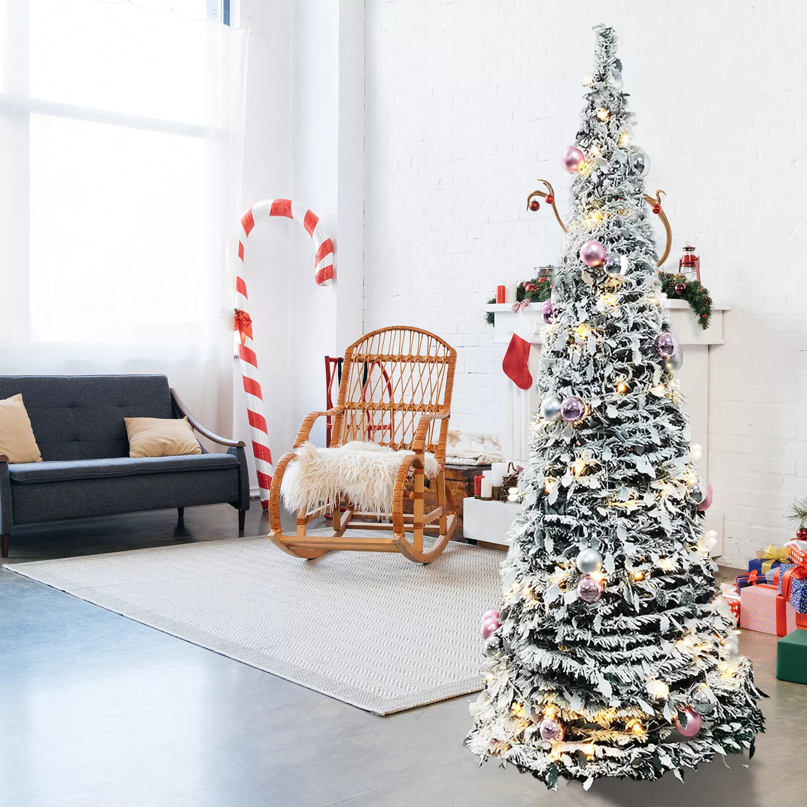 Πτυσσόμενο Χιονισμένο Δέντρο 1,8m που Στήνεται σε 1 Λεπτό με Στολίδια - Γρήγορη & Έυκολη Συναρμολόγηση - Κωνικό Χριστουγεννιάτικο Πτυσσόμενο Χιονισμένο Δέντρο 1,8m που Στήνεται σε 1 Λεπτό με Στολίδια - Γρήγορη & Έυκολη Συναρμολόγηση - Κωνικό Χριστουγεννιάτικο